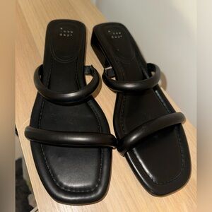 Black Low Heel Sandal